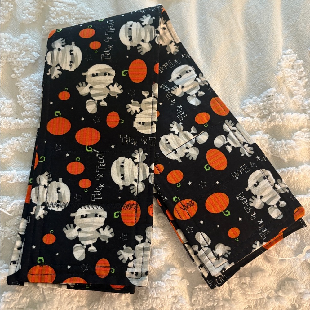 Halloween Mummy and Pumpkin Belly band for small dogs NWT New Lower Price
